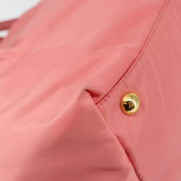 PRADA Tote Bag Nylon Pink Gold Auth 147954 - Picture 4 of 16
